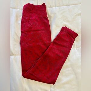 Red Leopard Print Leggings